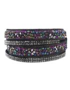 Shein Purple Beads Multilayers Women Wrap Bracelet Jewelry