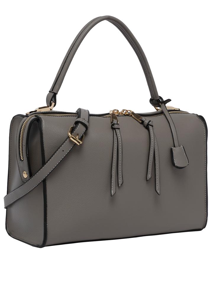 Shein Gray Tassel Zipper Shoulder Bag