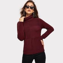 Shein Turtle Neck Cut-and-sew Jumper
