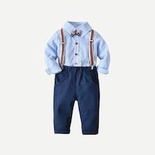 Shein Toddler Boys Stripe Shirt With Overalls