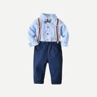 Shein Toddler Boys Stripe Shirt With Overalls