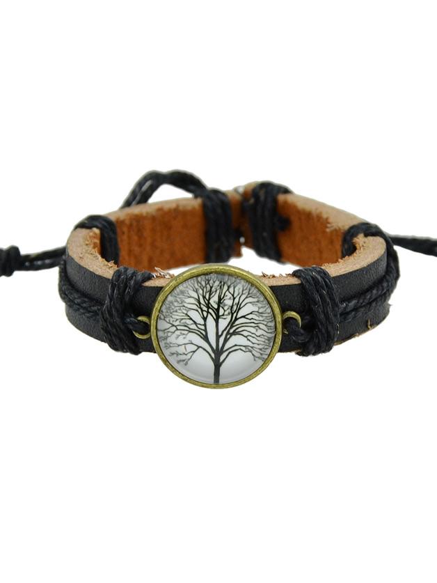 Shein White Hiphop Jewelry Rock Style Pu Leather Bracelets