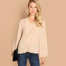 Shein V-neck Solid Top