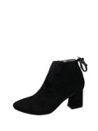 Shein Bow Detail Side Zipper Chunky Heel Ankle Boots