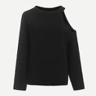 Shein One Side Cutout Shoulder Sweater