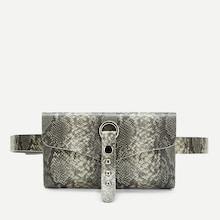 Shein Studded Detail Snakeskin Print Bum Bag
