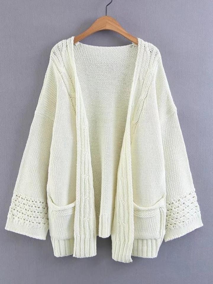Shein Open Front Drop Shoulder Cardigan