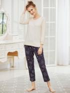 Shein Slit Side High Low Sweatshirt And Pants Pajama Set