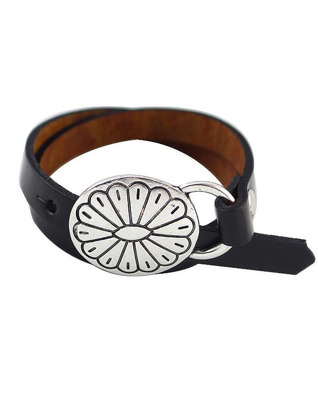 Shein Black Two Colors Leather Bracelet