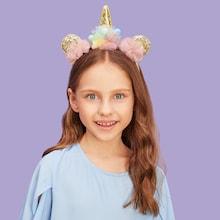 Shein Girls Sequin Ear & Mesh Headband