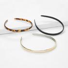 Shein Leopard & Plain Design Headband 3pcs