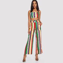 Shein Striped Cami Top & Pants Co-ord