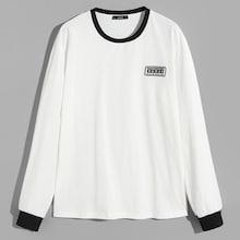 Shein Men Patched Detail Pullover