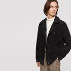 Shein Men Shearling Lined Button Up Corduroy Jacket