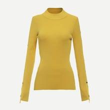 Shein Snap Button Sleeve Slim Fitted Jumper