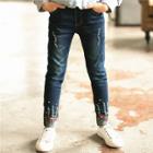 Shein Girls Rhinestone Detail Jeans