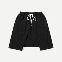 Shein Men Pocket Patched Tie Waist Shorts