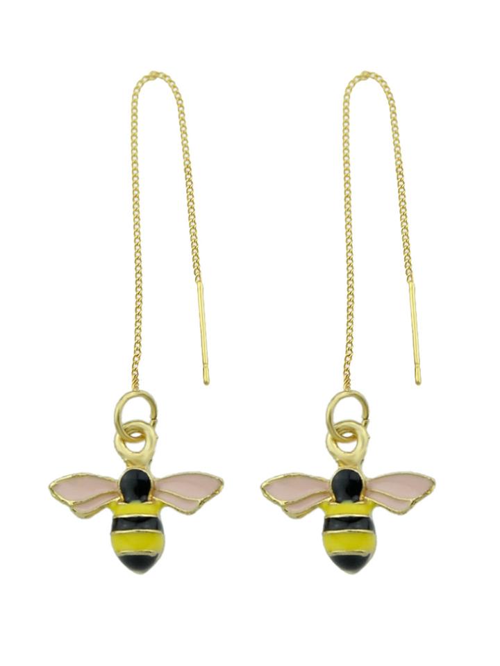 Shein Temperament Bee Pendant Earrings