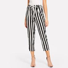 Shein Cuffed Leg Striped Pants