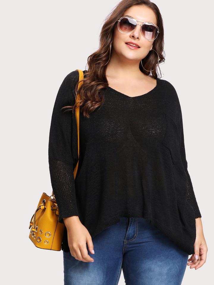 Shein High Low Paper Thin Jumper