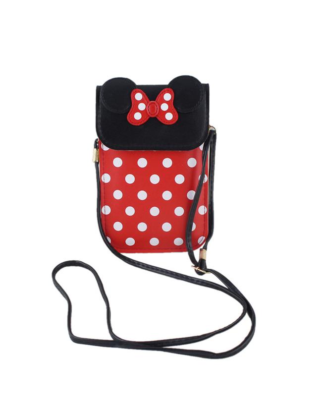 Shein Red Cute Pu Leather Card Bag