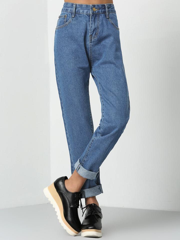 Shein Rolled Up Mom Jeans