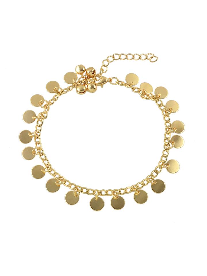 Shein Beach Style Gold  Color Anklet Chain Foot Jewelry