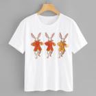 Shein Embroidered Patch Detail T-shirt