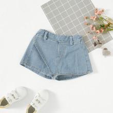 Shein Girls Plain Denim Skort