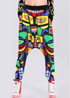 Rosewe Mid Waist Abstract Print Harlen Pants