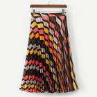 Shein Geo Pattern Pleated Skirt