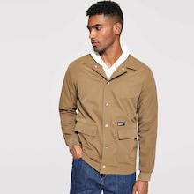 Shein Men Button & Pocket Front Solid Jacket