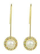 Shein Simple Model Gold Color Imitation Pearl Earrings