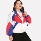 Shein Plus Cut And Sew Panel Jacket