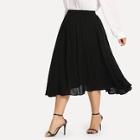 Shein Plus Elastic Waist Midi Skirt