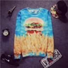Shein 3d Printing Hamburger Fries Cashmere Sweatshirts