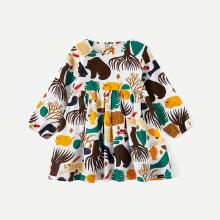 Shein Girls Cartoon Print Babydoll Dress