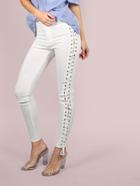 Shein High Waisted Side Lace Up Pants