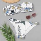 Shein Random Floral Bandeau Bikini Set