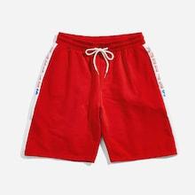 Shein Men Letter Tape Side Drawstring Waist Shorts