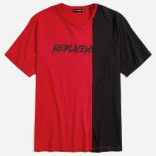 Shein Men Two Tone Letter Print Tee