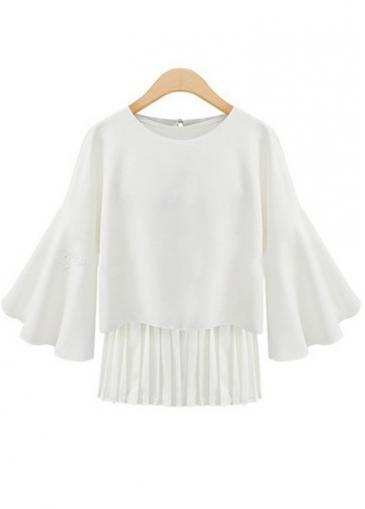 Rosewe Stylish Two Pieces Design White T Shirt With Tassels