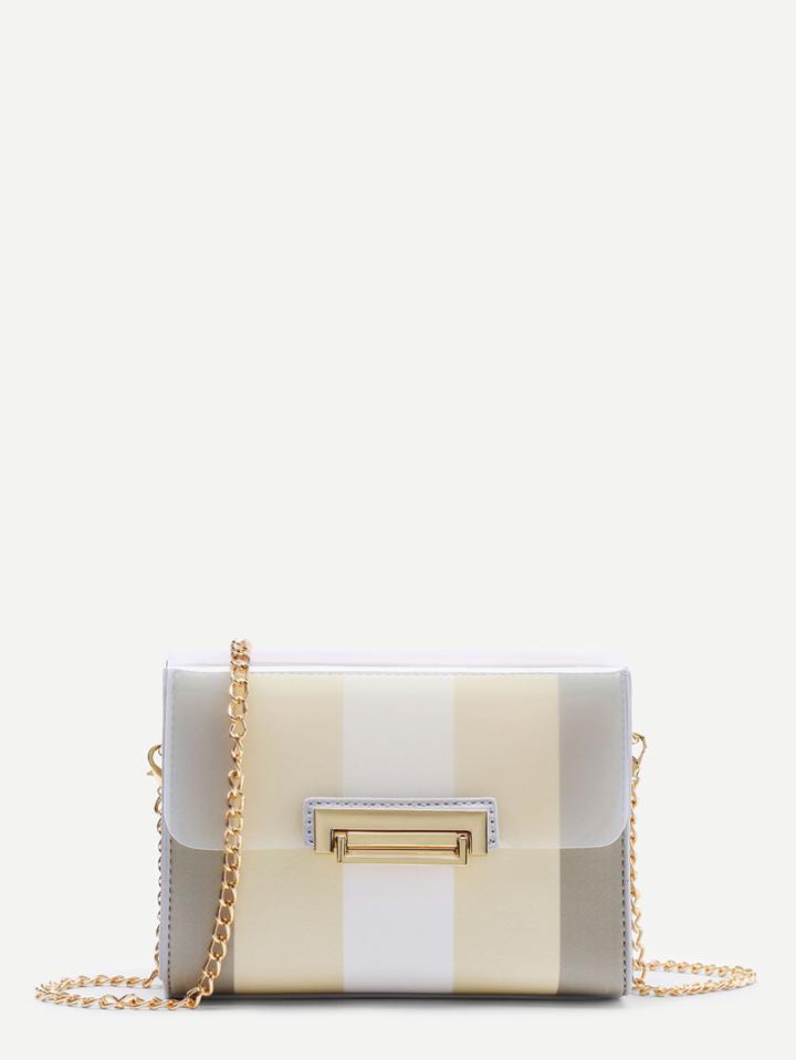 Shein Color Block Chain Crossbody Bag