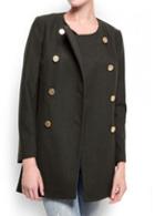 Rosewe Hot Sale Long Sleeve Button Closure Woolen Coat
