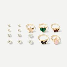 Shein Star & Wing Set 5pcs & Earrings 5pairs