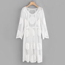 Shein Lace V Neckline Sheer Cover Up