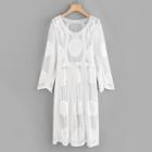 Shein Lace V Neckline Sheer Cover Up