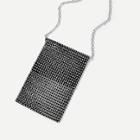 Shein Cut-out Rhinestone Detail Crossbody Bag