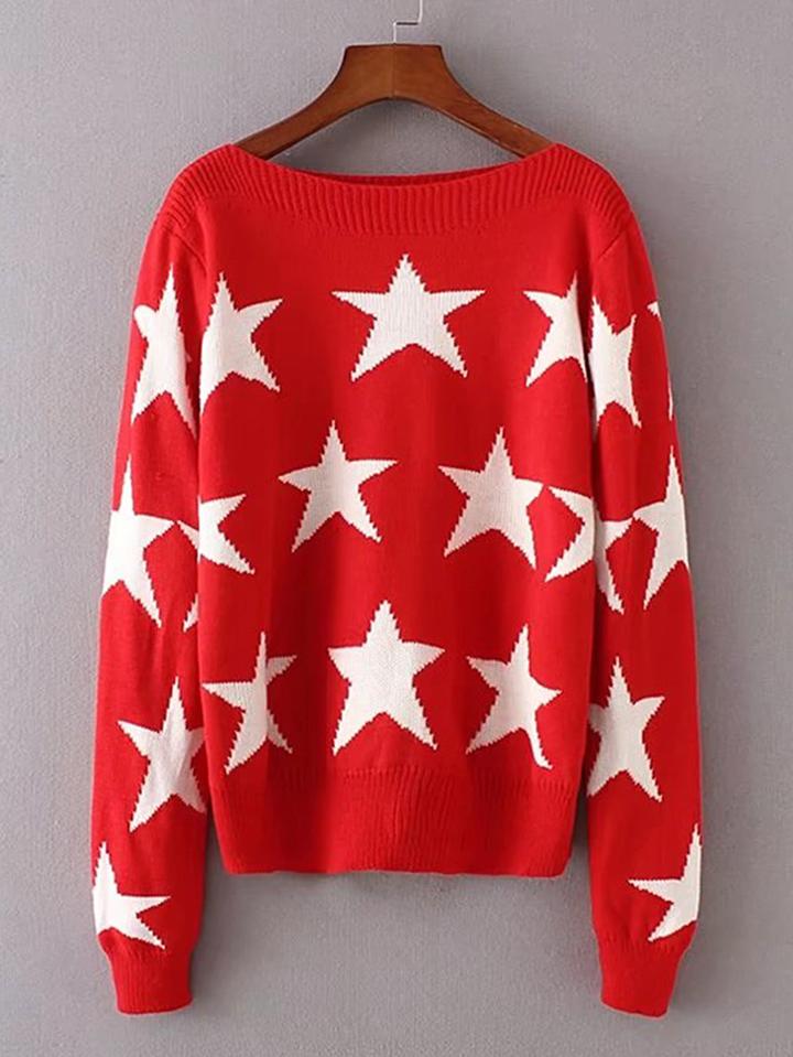Shein Star Print Sweater