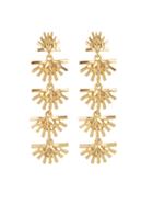 Shein Gold Flower Type Long Earrings